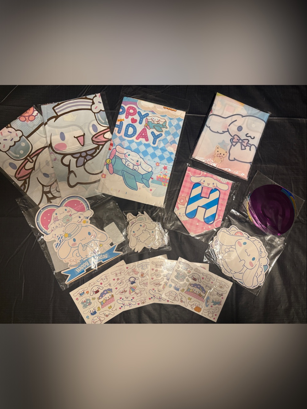 Sanrio Cinnamoroll Birthday Party Kit - pink & blue New